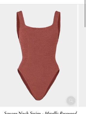 Hunza G Square Neck Metallic Rose